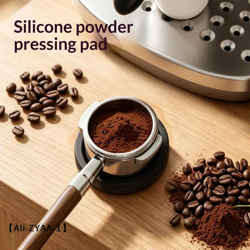 【A】Round Silicone Coffee Tamper Mat, Anti-slip Espresso Portafilter Pad, Barista Counter Tamping Base For Coffee Grinding