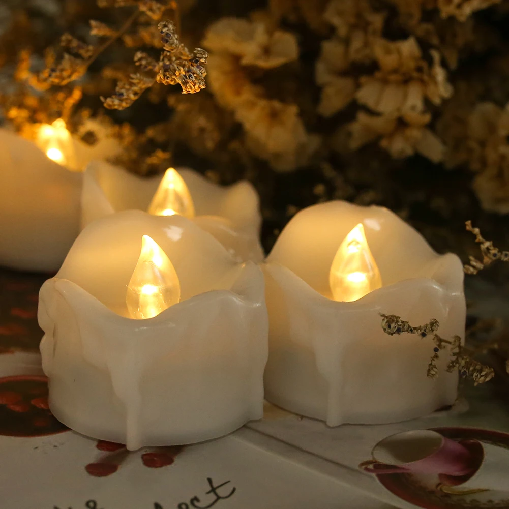 Flameless Votive Candles 24/48 Pack LED Electronic Candle with Remote Control Battery Operated Flickering Flame for Table Decor