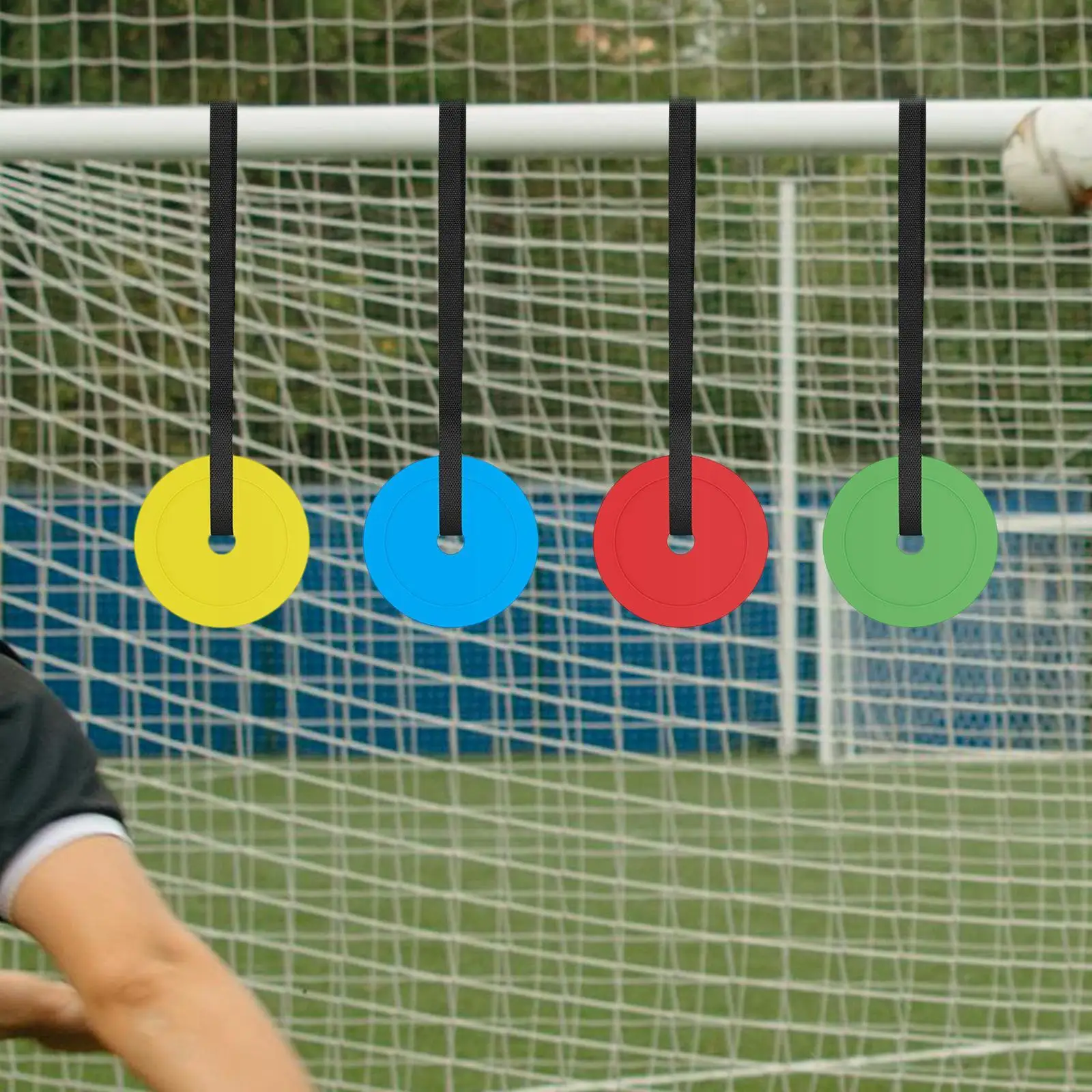 Aiuto per l'allenamento del calcio con bersaglio per porta da calcio da 4 pezzi per lacrosse di hockey