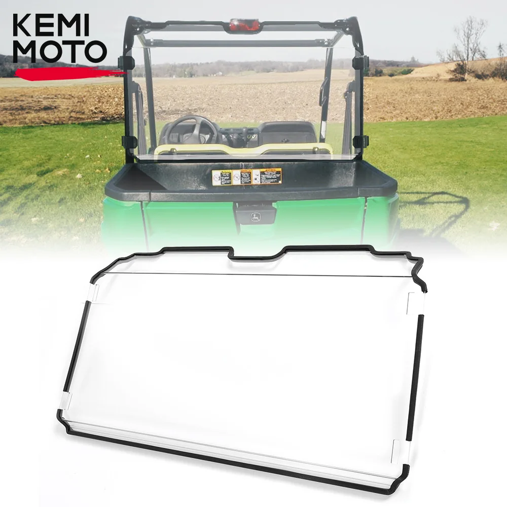 

KEMIMOTO UTV for John Deere XUV 550 560 590i 590E 590M RSX850i Sport Trail RSX860i Rear Full Windshield Back Windscreen Window