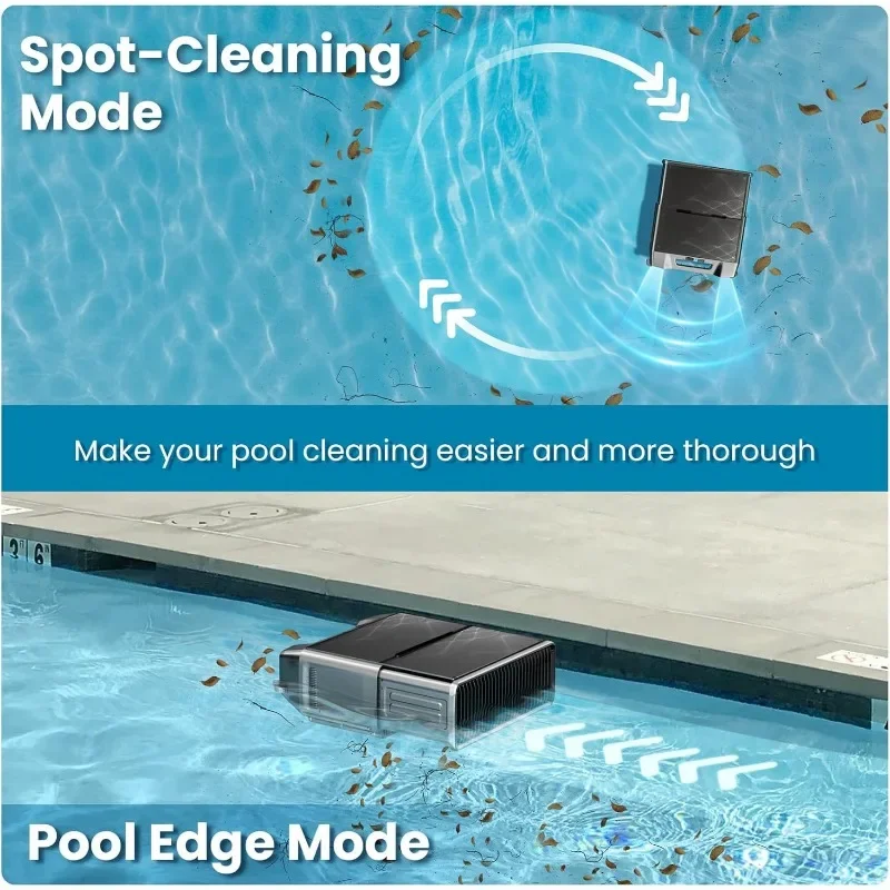 Yinole penyaring kolam robot tenaga surya, Skimmer kolam dengan opsi pengisian ganda, pembersihan Spot dan parkir otomatis