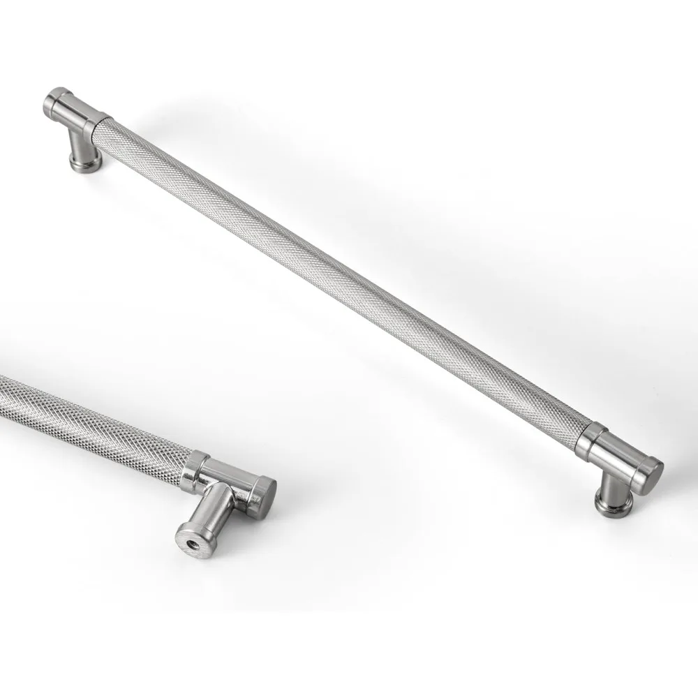 

Goo-Ki 6 Pack Brushed Satin Nickel Cabinet Pulls Drawer Pull, 10.08"(256mm) c-c Kitchen Hardware Modern Zinc Alloy Bar Cabinet D