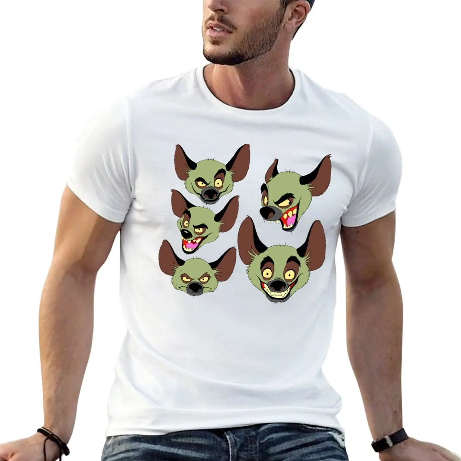 Hyena face pack T-Shirt graphic t shirts for man man t shirt luxury t shirt custom print T-shirt