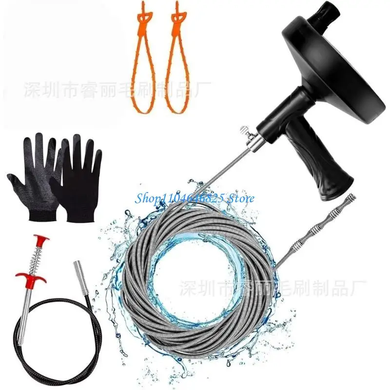 

Plumbing Snake Drain Hair Clog Removal Tool for Sewer Floor Drain and Bathroom