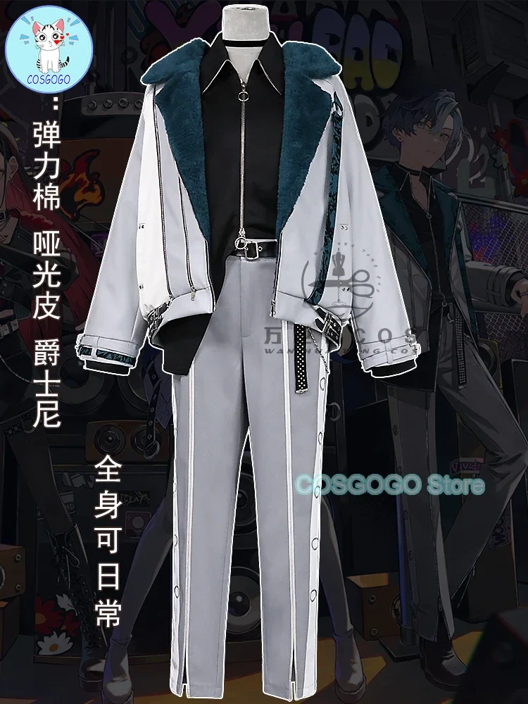 COSGOGO Shinonome Akito / Aoyagi Toya Cosplay Costume for Halloween Christmas Festival Game Anime Comic Con Cos Clothes Coat Pan