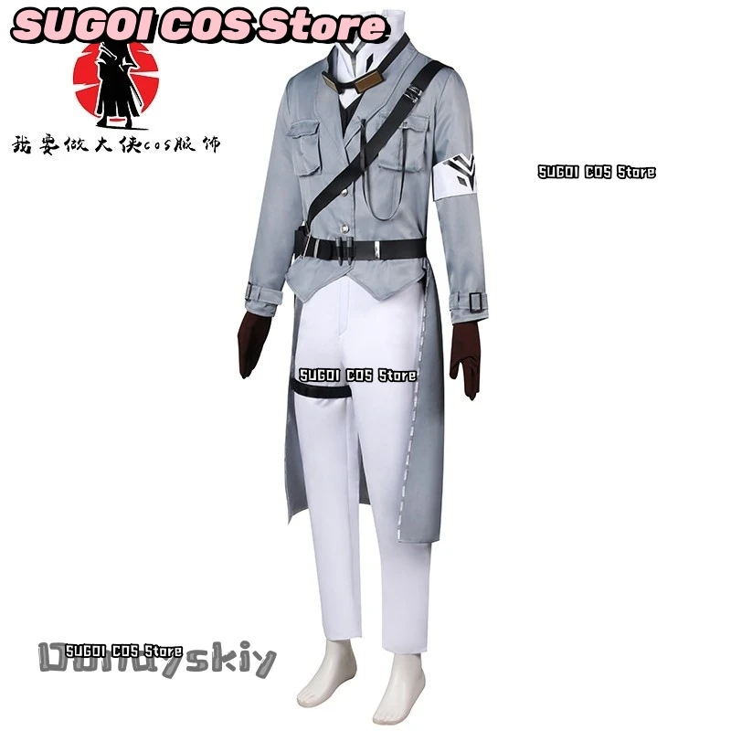 

‌ Костюм для косплея Sonya из Limbus Company в стиле стимпанк SUGOI COS@: Красно-черный плащ, очки, механическая рука-реквизит, аниме, готика ‌