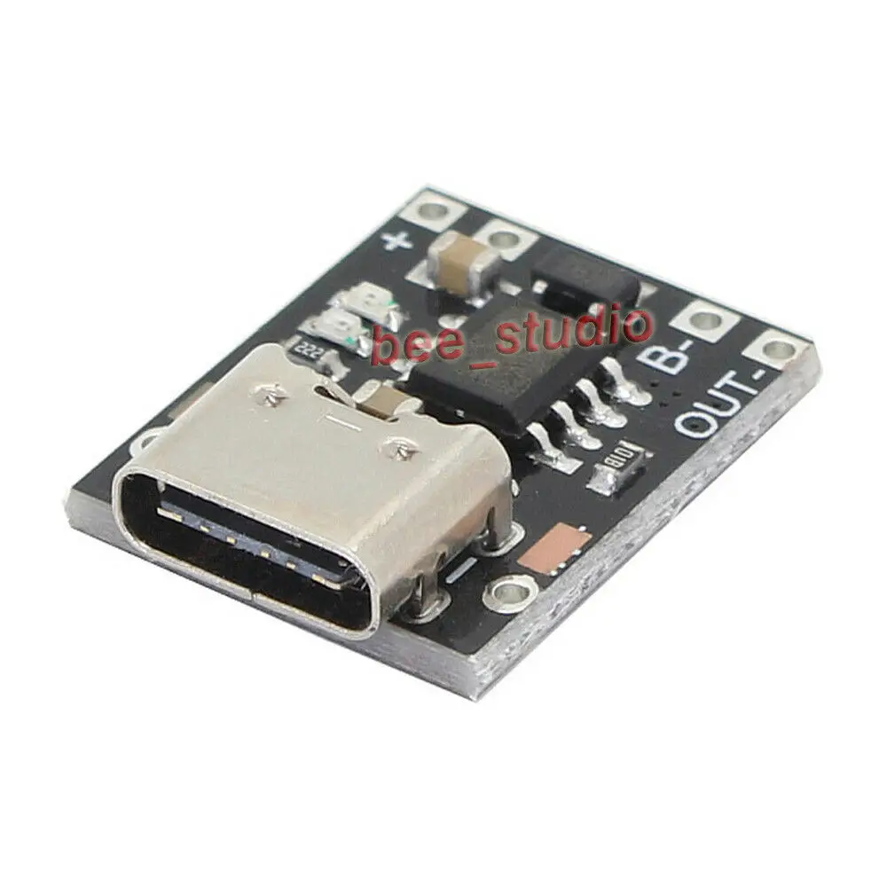 

Ultra-mini Type-C USB Charger Module DC 5V 1A Charging Board for 1S 4.2V 18650 Lithium Li-on Battery Protection Board