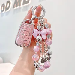 Pink TPU for Kia K2 K5 Rio 3 Picanto Ceed Cerato Sportage 3 Button Flip Folding Remote Car Key Case Cover Keychain Accessories