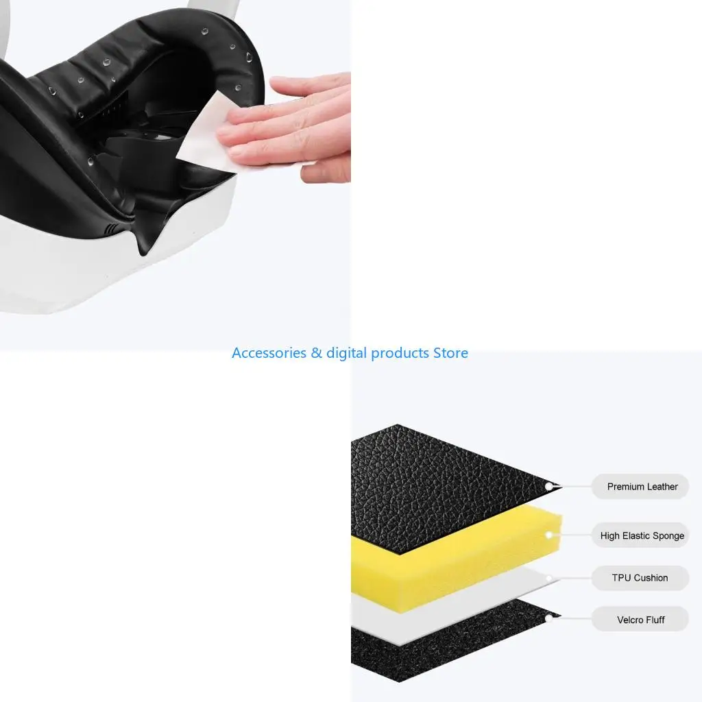 77JD إسفنجة مريحة بديلة لغطاء الوجه لسماعات Pico 4