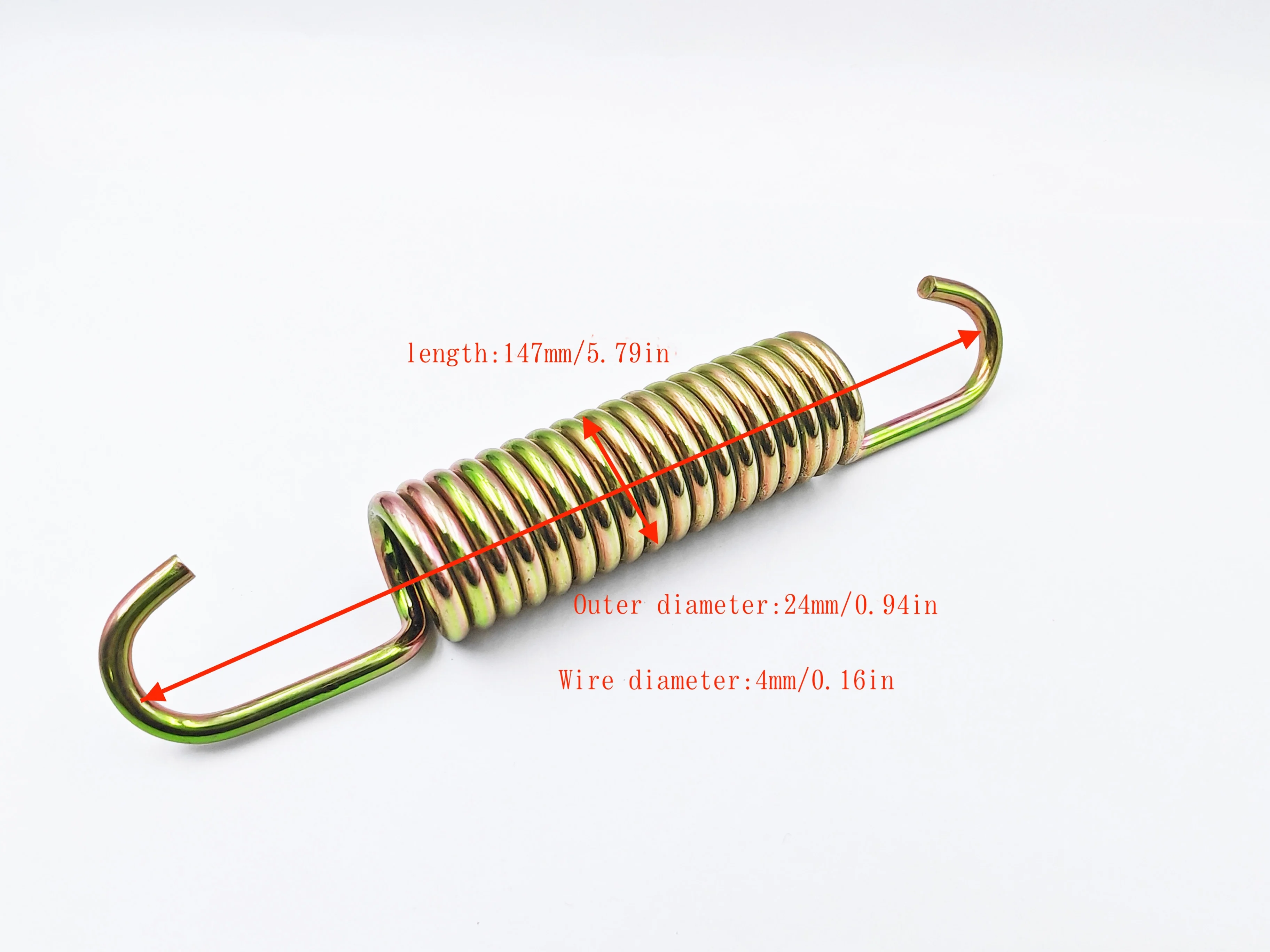 1pc High Quality Galvanized Tension Spring 4mm*24mm*147mm