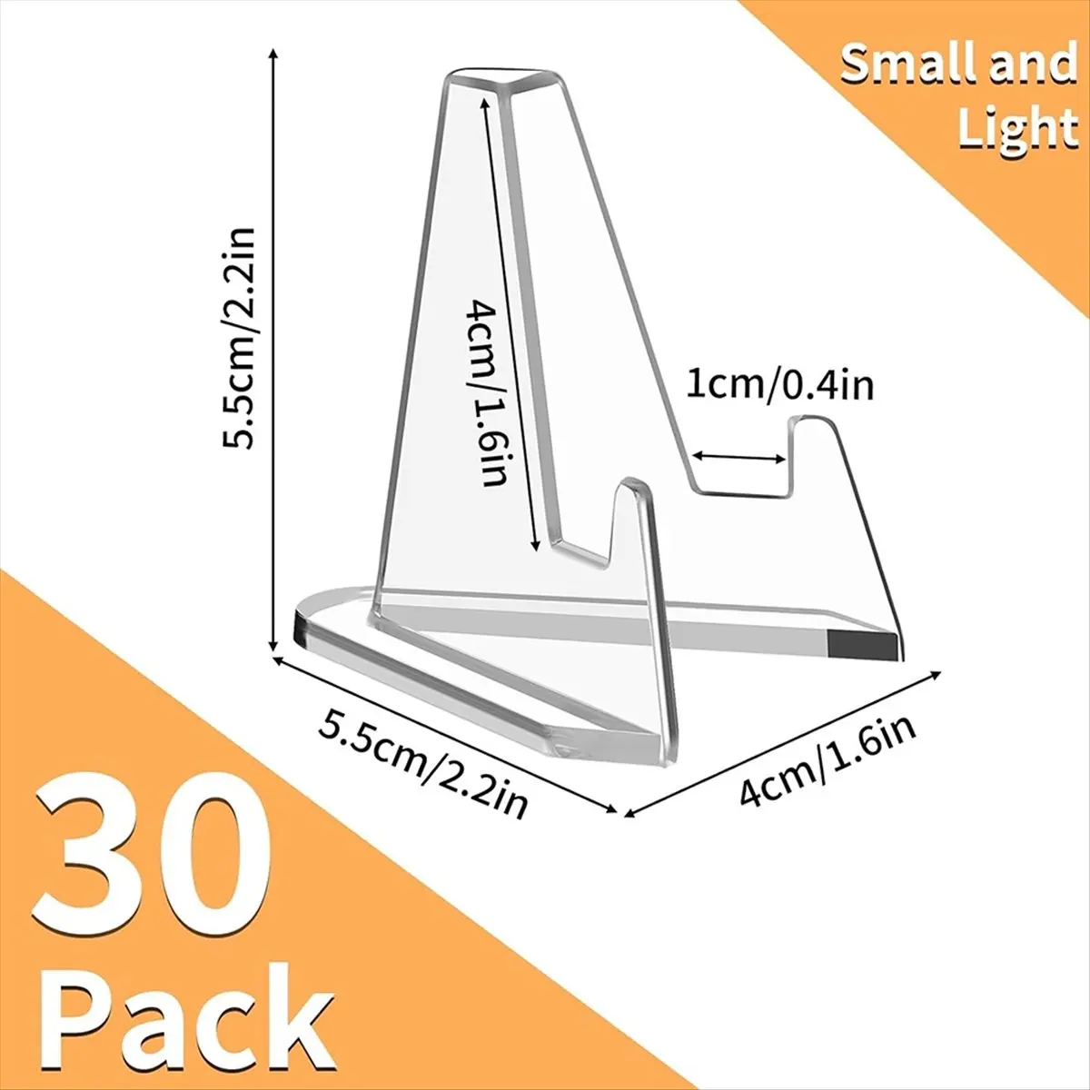 B-est 30 PCS Arcylic Card Display Stands, Mini Clear Easel Stand Holder for Displaying Your Collection