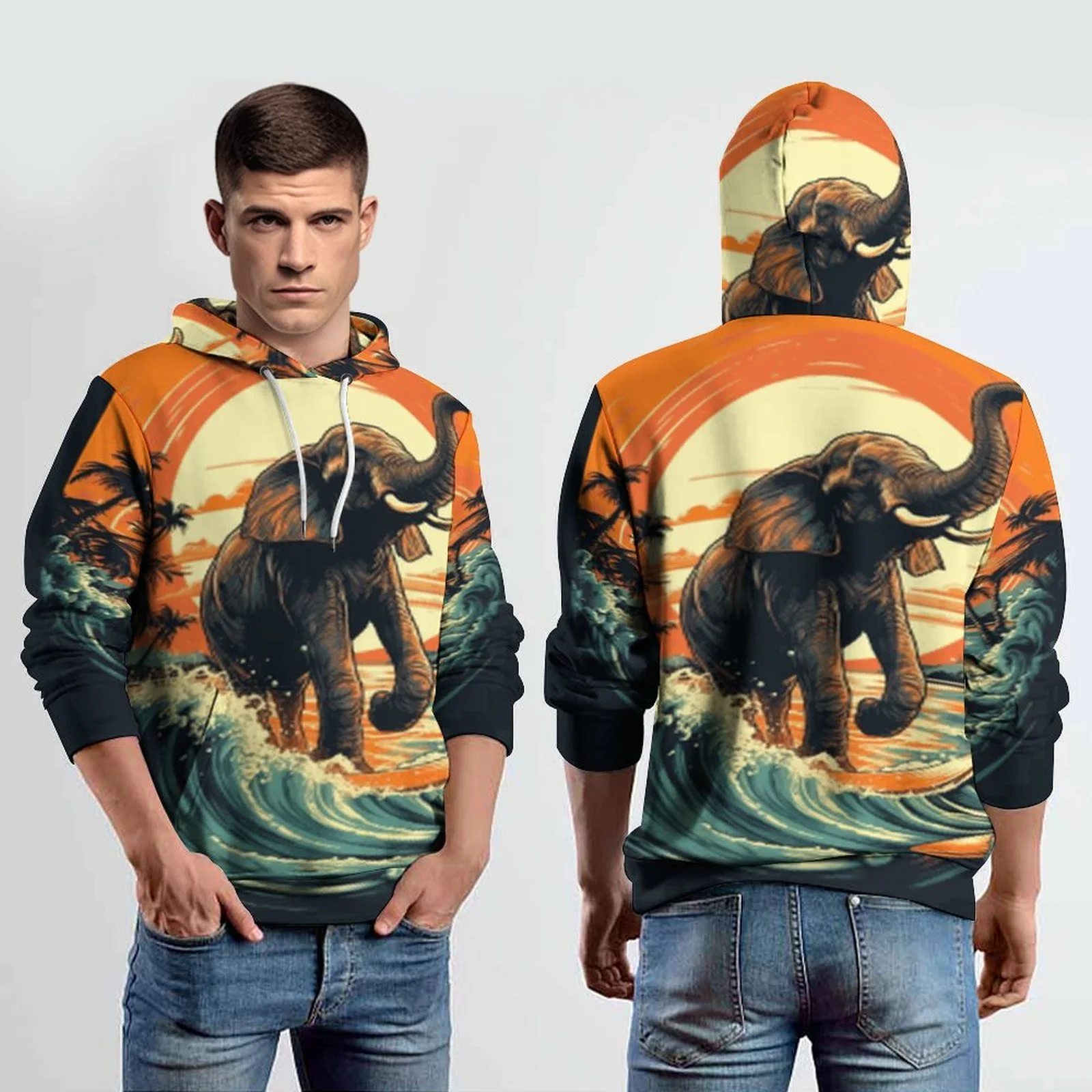 2023 men's casual sweaters, 3D personalized customization, multiple printed hoodies, autumn and winter fashion casual hoodies