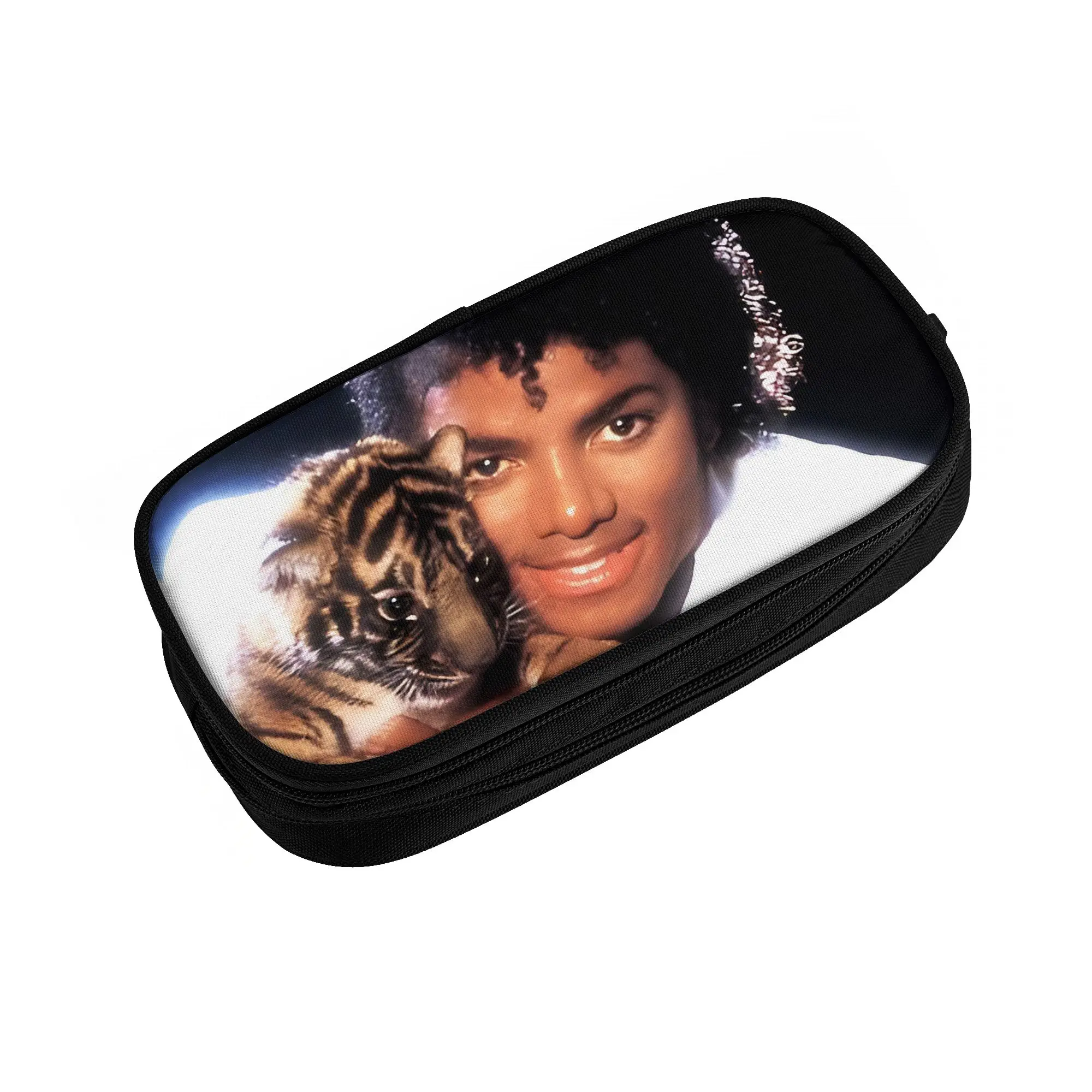 Michaels Jacksons Singer Pop Pencil Case Fun  Pen Holder Pencil Bags for Student Large Storage Students School Gifts Pencilcases