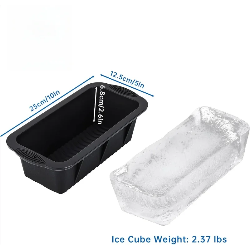 Excluding PBA Ice Cube Mold Oversized Silicone Large Ice Crate Efficient Freezing Ice Bath Bucket Ice Block Mold
