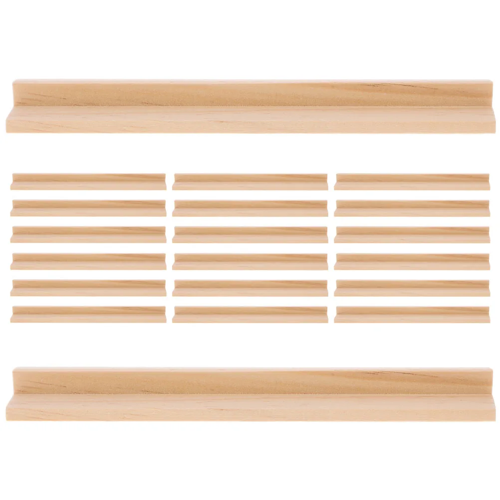 

20pcs Wooden Letter Base Domino Racks 19cm Sturdy Wood DIY Craft Home Office Mexican Train Board Game Accessories Tile Display