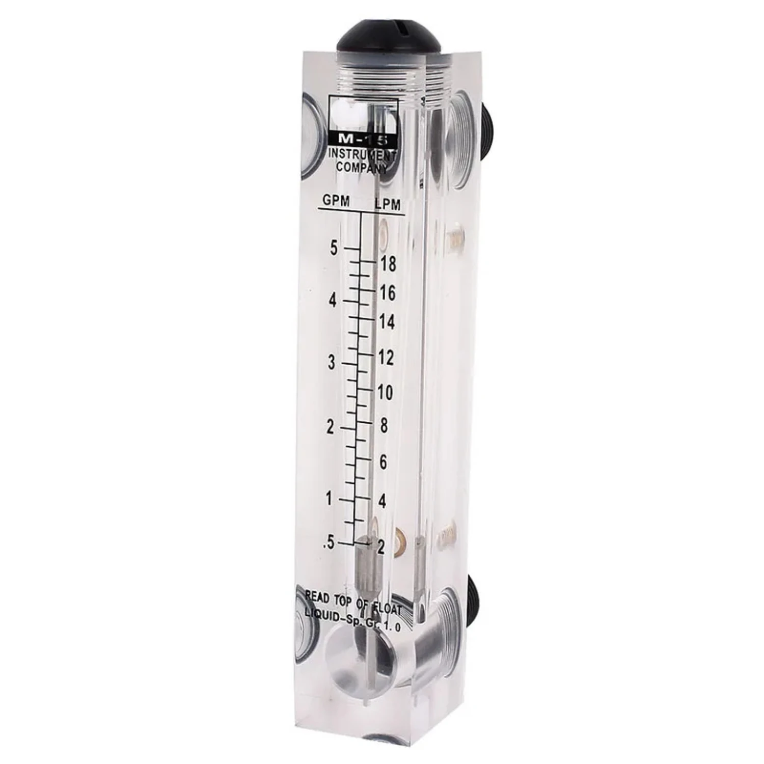 LZT M-15 Water Rotameter Indicator Counter Water Liquid Flowmeter Flow Measuring Tube Flowmeter 1/2BSP Thread 0.5-5GPM