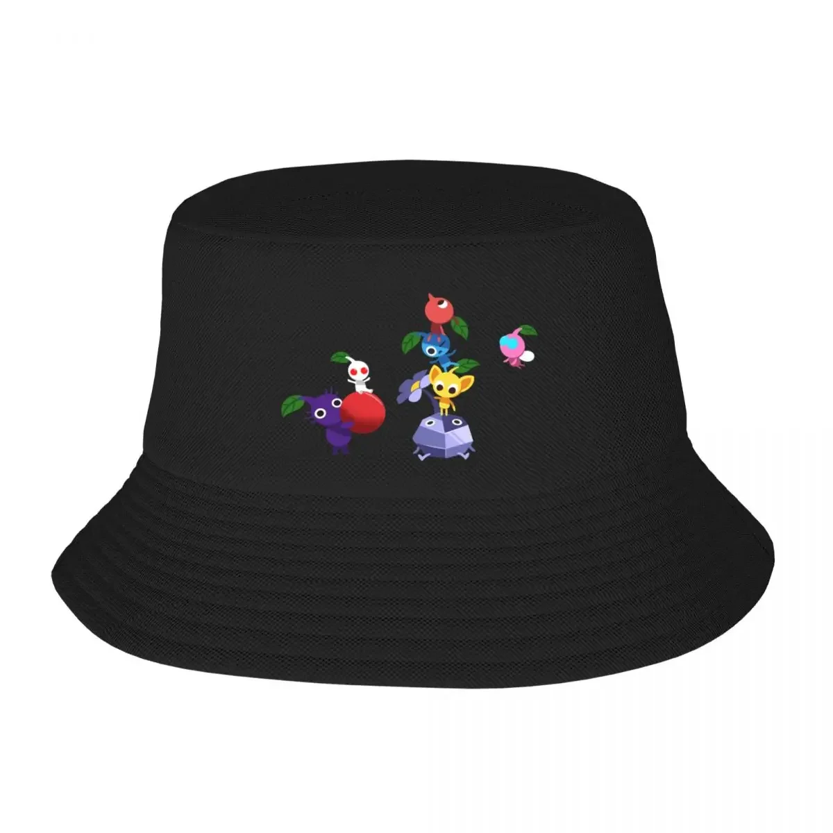 PIKMIN - Collage of Characters Bucket Hat Big Size Hat Streetwear Rave Boy Child Women's