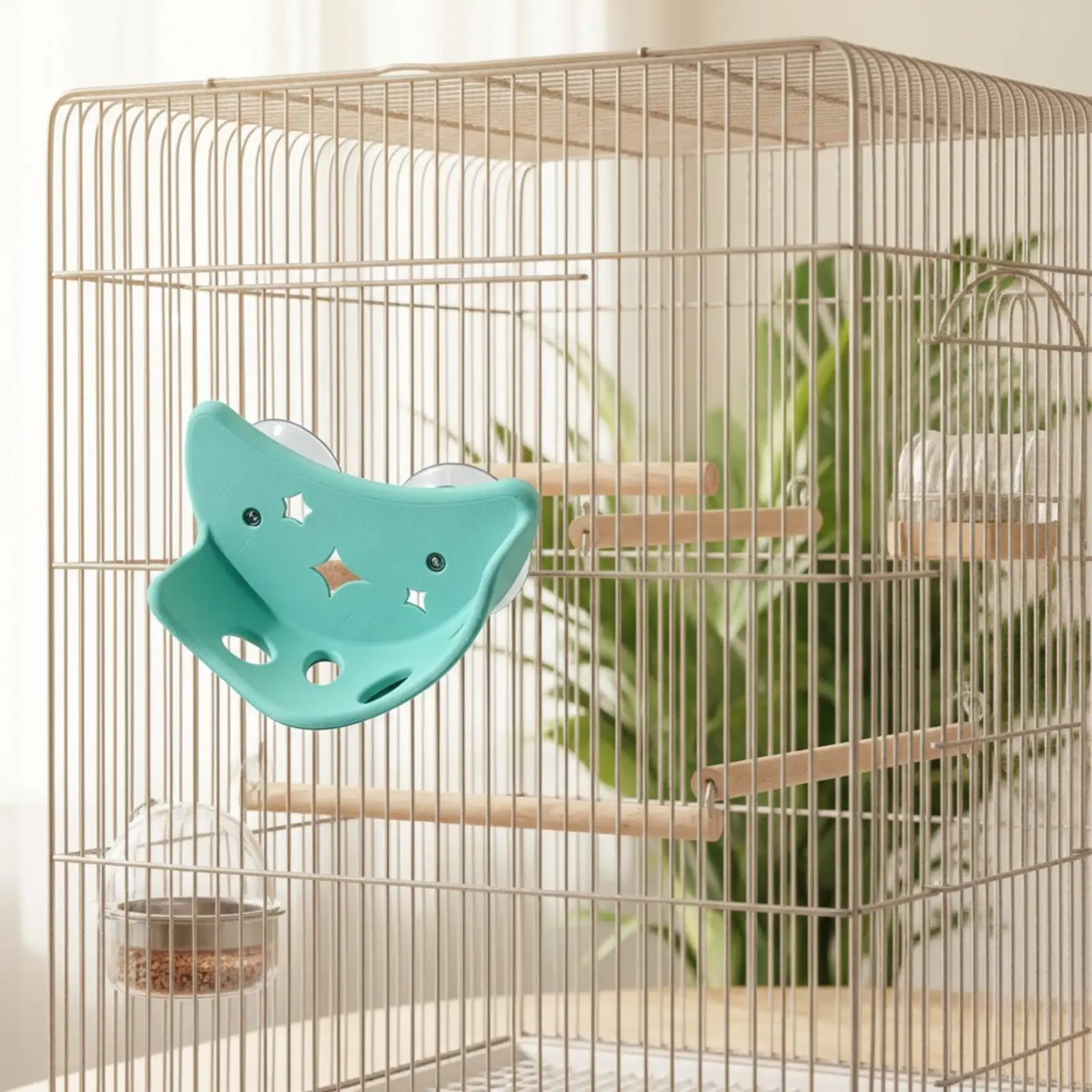 Bird Cage Perch with Star Cutouts Ventilated Star-Shaped Suction Cup Perch Breathable Smooth