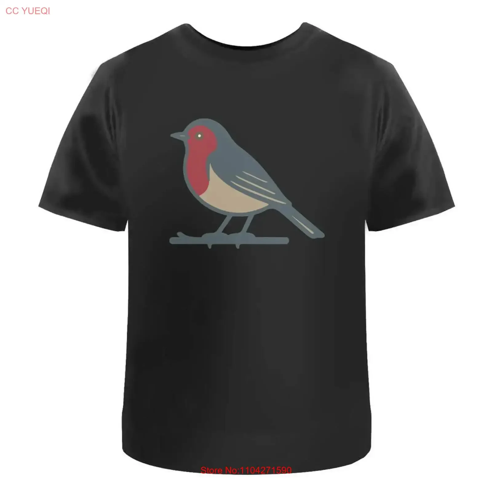 'Robin on a Branch' T Shirt 100 Cotton S XXL TA056273 vintage Washed Soft Casual Breathable streetwear Stretched Comfortable