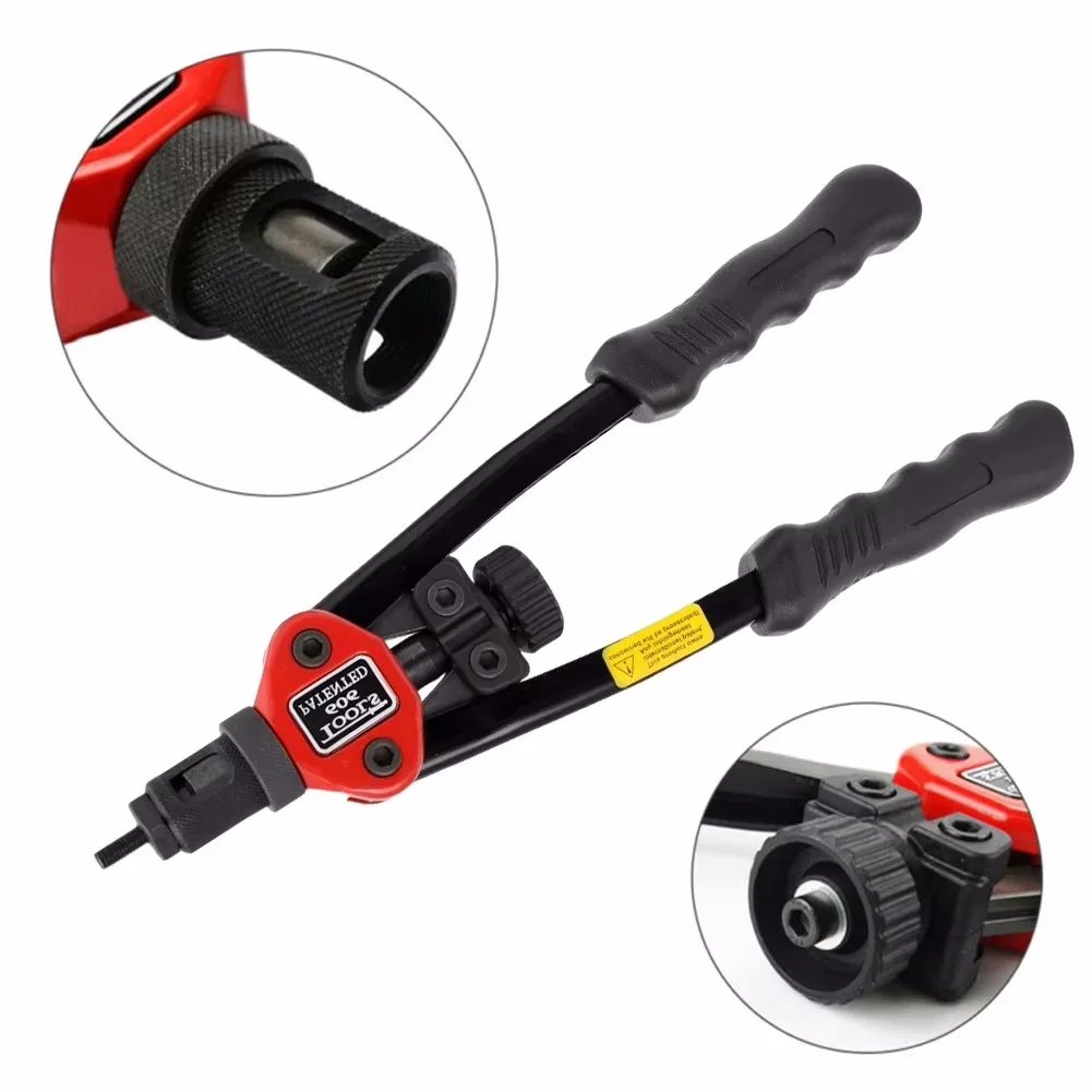 BT-606 Rivet Nut Gun Tool Hand Riveter Interchangeable Mandrel Insert Threaded Nut Rivet Drilling Rivet Tool M3-M12 Spare Part