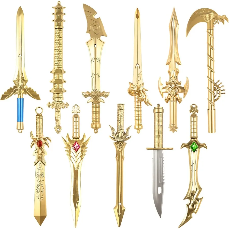

24Piece Ancient Sword Shape Gel Ink Pens Set Fun Novelty Pens in Black Ink Plastic Material for School Office Writing Birthday