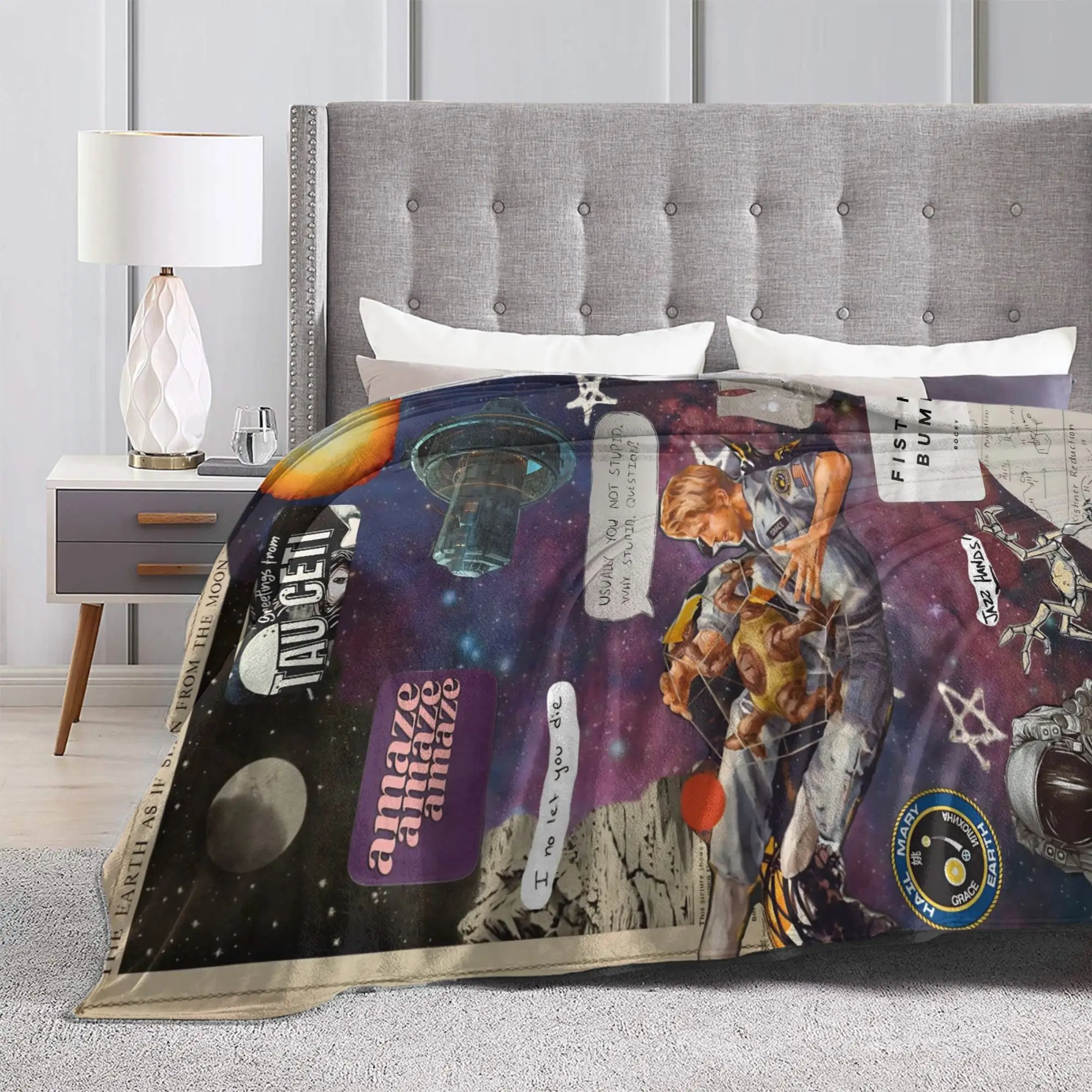 Project Hail Mary Amaze Knitted Blankets  Wool Throw Blanket Summer Air Conditioning Decoration Soft Warm Bedspread