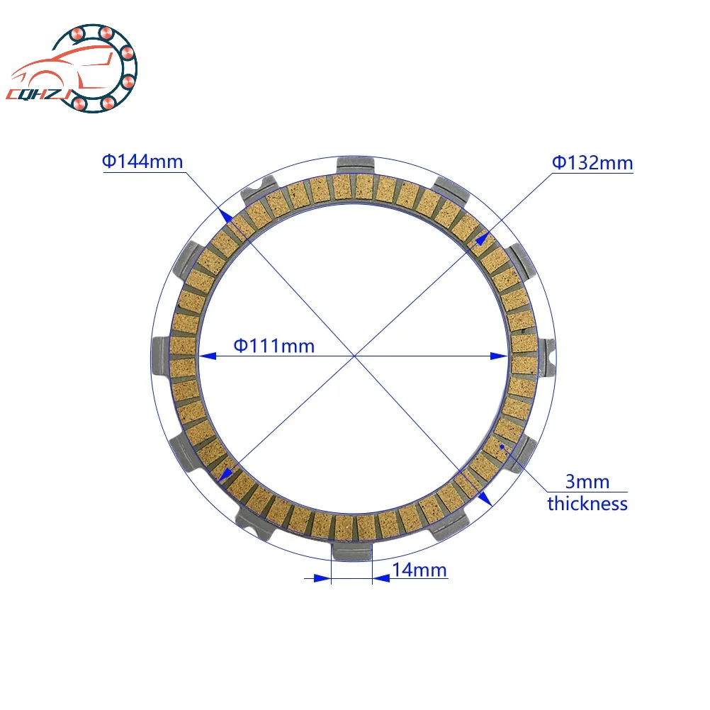 CQHZJ Motorcycle 7Pcs Friction Clutch Disc Plates 59032011100 For KTM 250 400 450 525 EXC 250 350 450 SXF 250350 450 500 XCF XCW