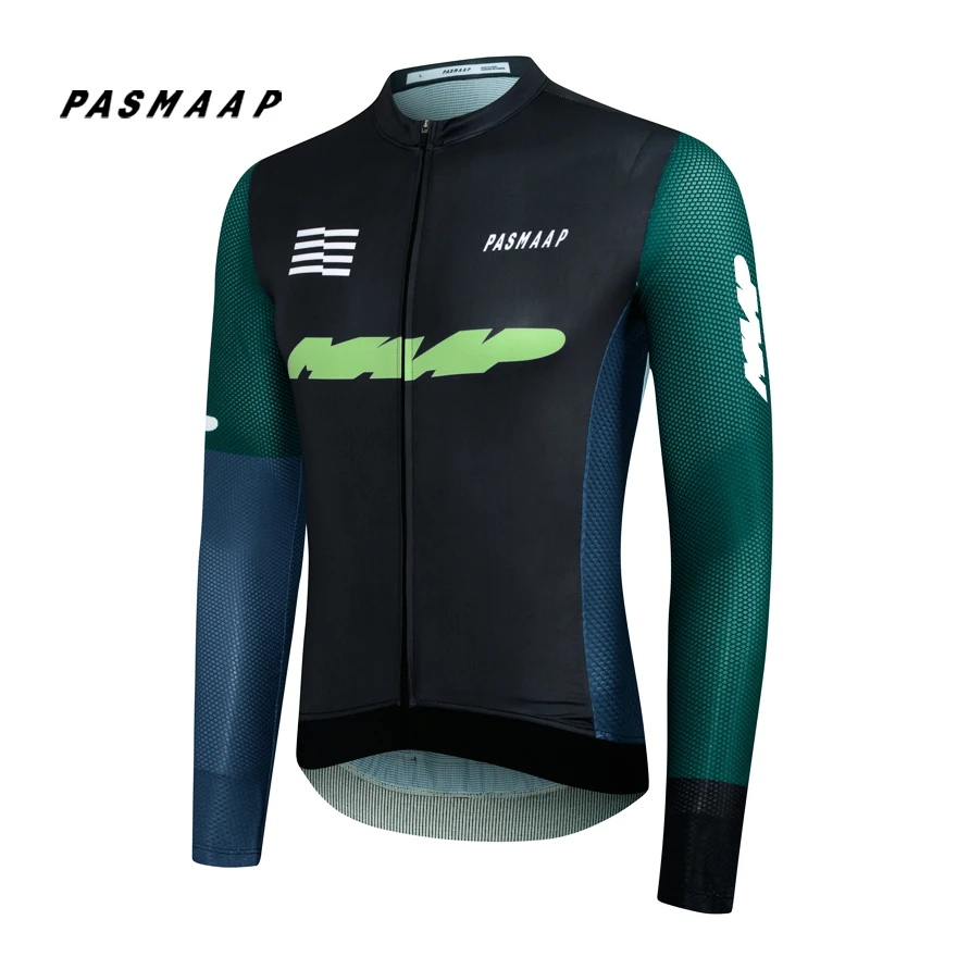 2024 PASMAAP Cycling Jersey Long Sleeve Pro Team Jersey MTB Road Bike Clothing Maillot Ciclismo Hombre Breathable Bicycle Shirts