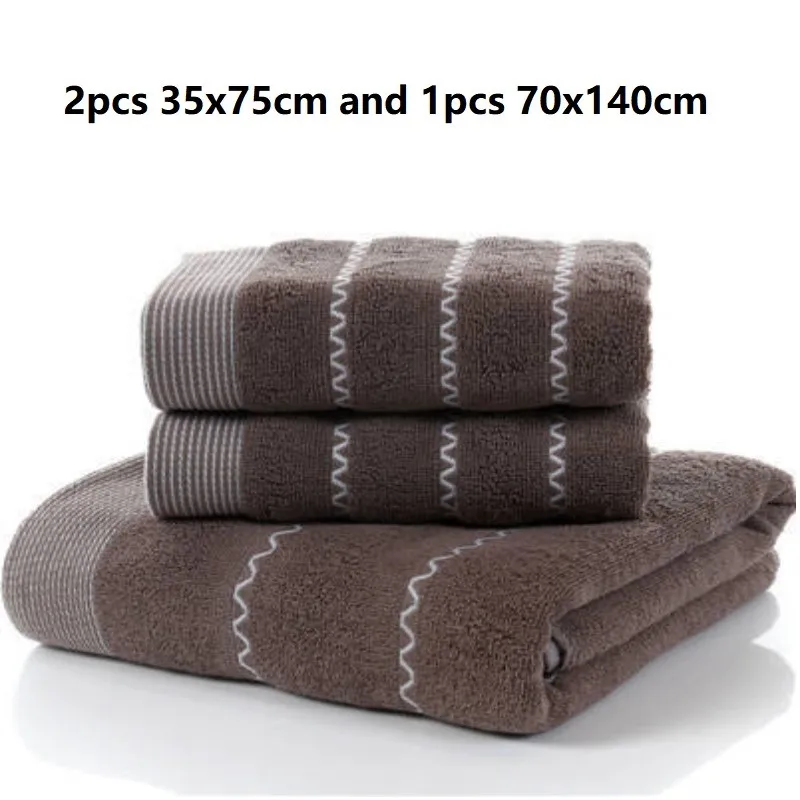 3 Piece Bath Towels Set for Bathroom 1 Large Bath Towel 2 Hand Towel 100% Cotton Soft and Plush Highly Absorbent Towel for Hotel