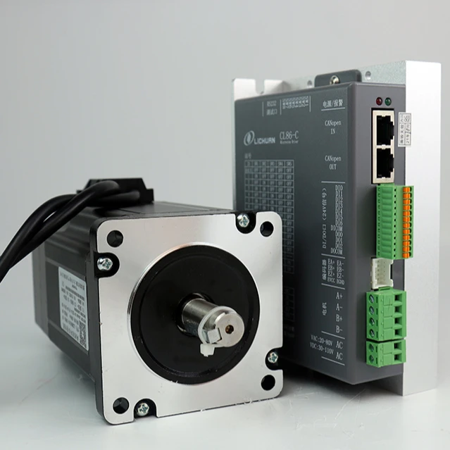 LICHUAN CANopen nema 34 stepper motor 12N.m 7.5A 2 Phase closed loop stepper motor with driver kit LC86H2150+CL86C