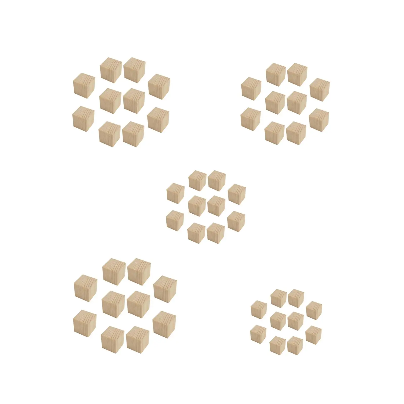 Unvollendete Holzklötze, pädagogische Lehrmittel, Aktivitäten, quadratische Blöcke für DIY-Projekte, Puzzles, Zahlenherstellung, Spielwürfel