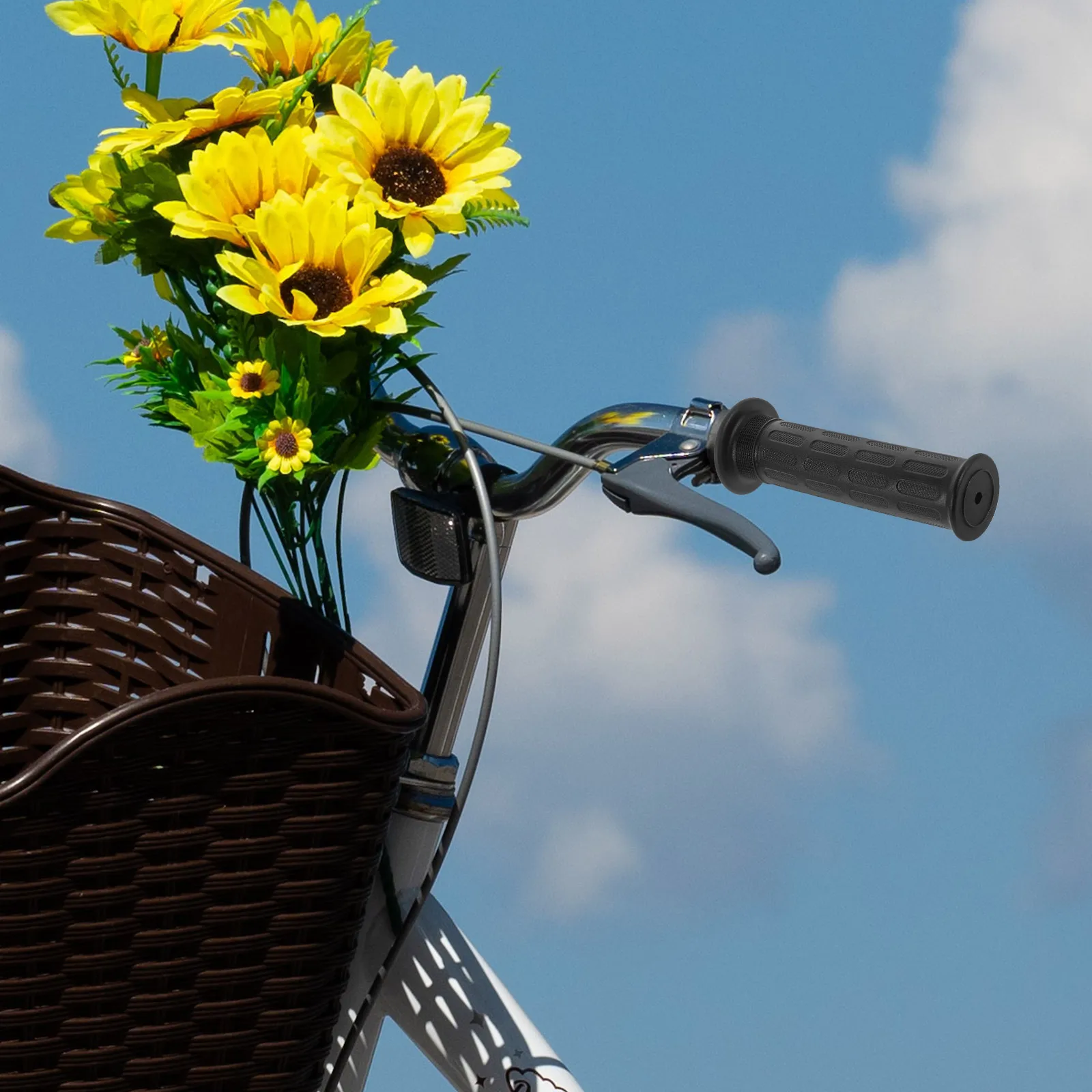 

8pcs Bike H Grips Cover Bicycle Lawn Mower Trolley Rubber Durable Comfort Grip Shock absorption Fits 25mm