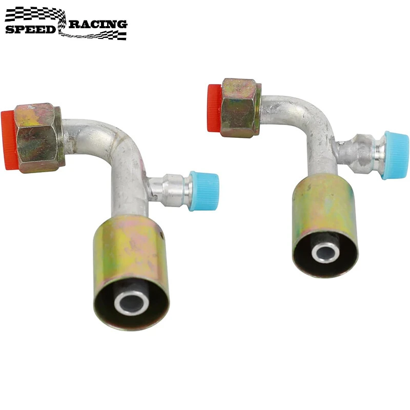 

Комплект фитингов переменного тока для кондиционирования воздуха # 8 и # 10 женских замков из бисера, 90 градусов