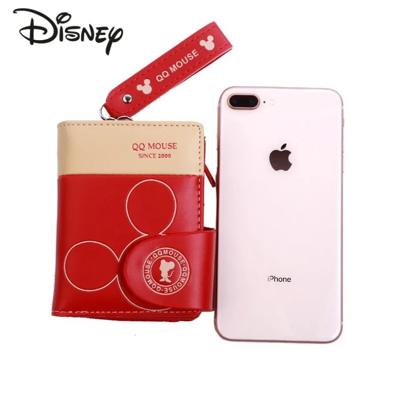 Disney Mickey New Women's Wallet Fashion High Quality Multi Card Student Zero Wallet Cartoon Simple Versatile Short Men's Wallet