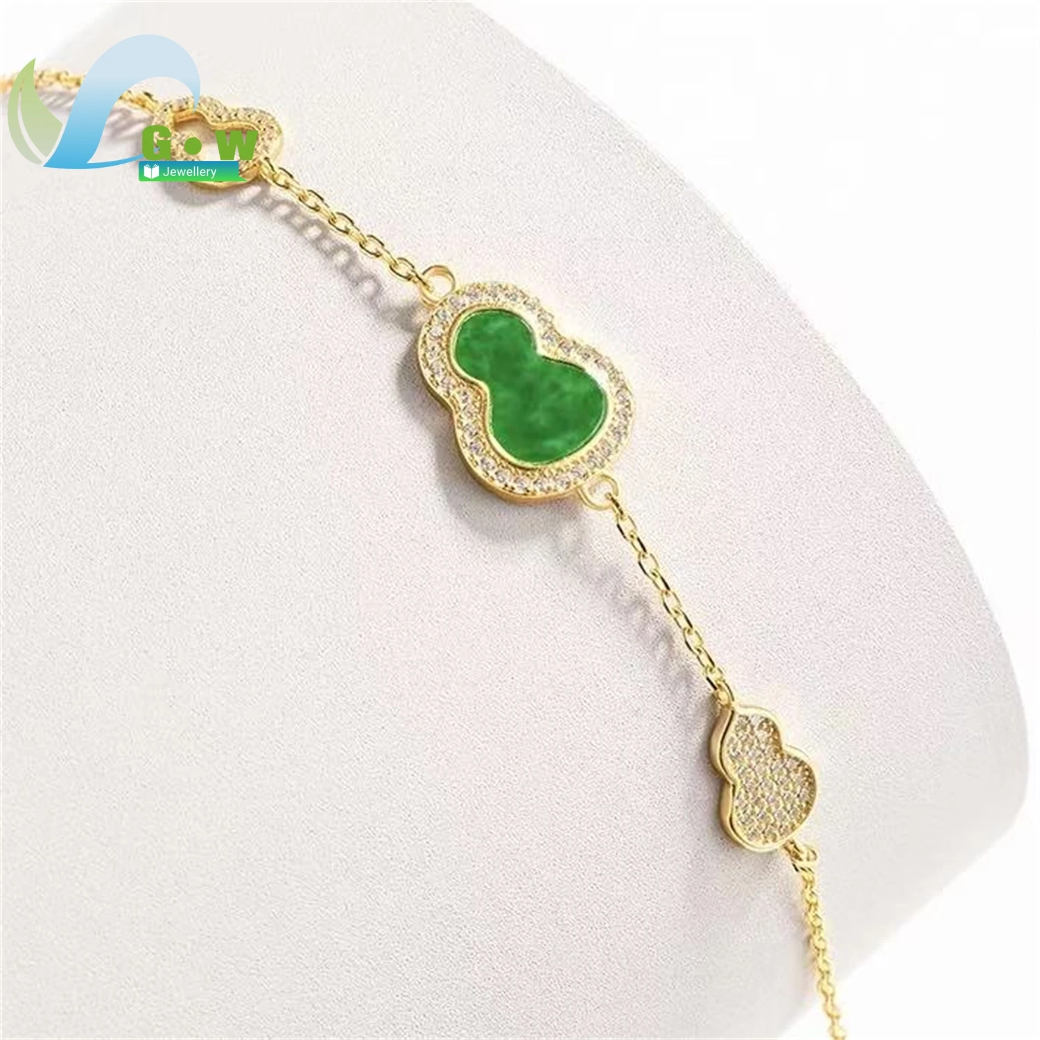 Natural Grade A Jadeite Flower Green Ice Type Gourd Bracelet Women High End Gemstone Wristband Fashion Jewelry Charm Gift