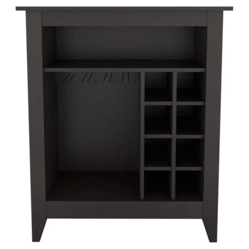 

DEPOT E SHOP Mojito Bar Cabinet With One Open Drawer One Open Shelf Black Modern Home Bar Storage Cabinet For Liquor Glasses