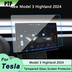 Für Tesla Modell 3 Highland 2024 Displays chutz folie aus gehärtetem Glas Navigation HD Transparent Center Control Films chutz bildschirm