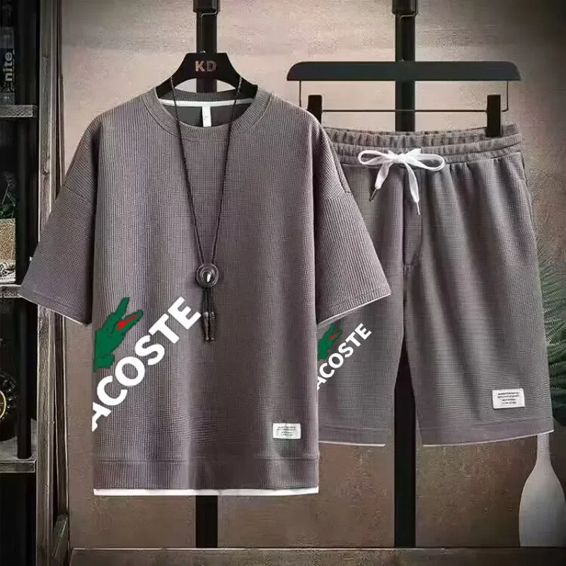 2026 Model Two-Piece Set - Printed Pancake Shorts for Men - Summer Sportswear - Men's Fashion Wear - Comfortable and Trendy