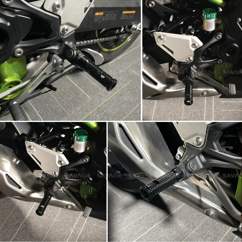 Front Footrest Foot Pegs Pedal For KAWASAKI Z900 Z650 Z400 Z300 VERSYS 650 1000 X300 NINJA 250 300 ZX14R ZRX1200 Rider Footpegs