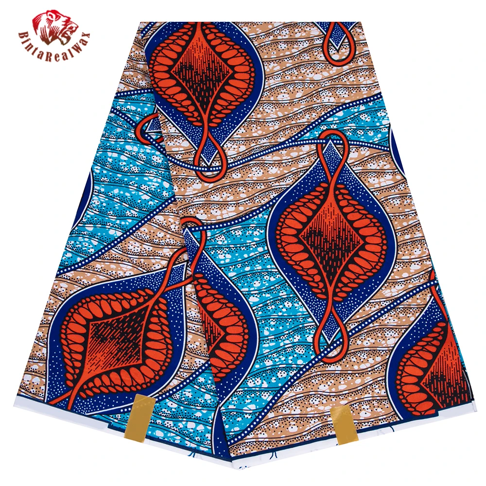 Fashionable 100% Polyester African Traditional Style Wax Batik Floral Fabric Ankara Batik Cloth Material DIY for Sewing