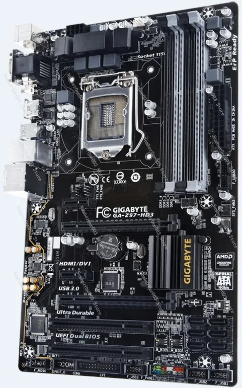 

Материнская плата Z97-HD3 D3H Z97 для разгона процессоров, сокет 1150, поддержка 4790K, NVME
