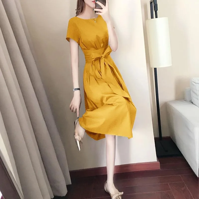 Female Dresses Bandage Women's Dress Midi Elegant Luxury High Quality Cotton Hot Y2k Curvy New Features of Vintage One-piece X G