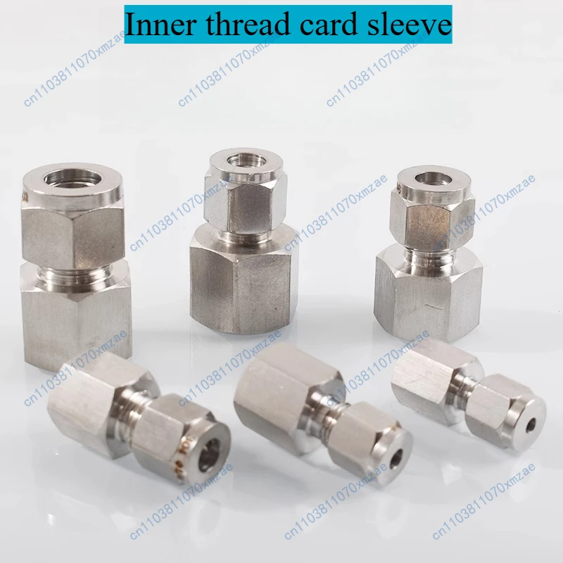 

10pcs 304Stainless Steel Internal Thread Ferrule Connector Pressure Gauge Conversion Adapter Gas Source M14 M20*1.5 1/2/3/4 Inch