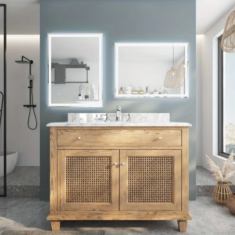 

EROMMY 32x24'' LED Mirror with Lights – Wall Mounted Smart Vanity Mirror with Defogger, Dimmable & Memory, Horizontal/Vertical