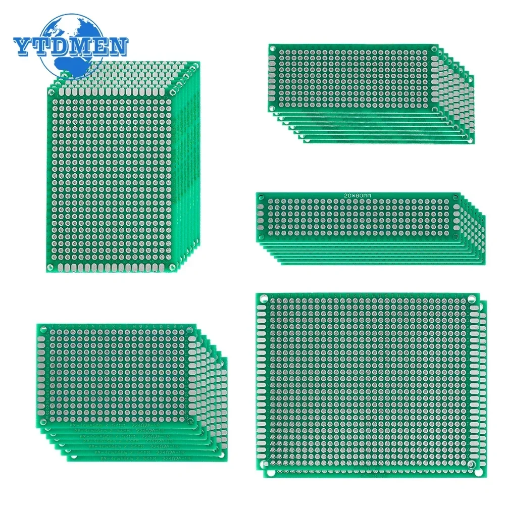 4PCS-40PCS Universal PCB Prototype Board Green Double Sided 2x8 3x7 4x6 5x7 7x9CM Protoboard Breadboard DIY Electronic Kit