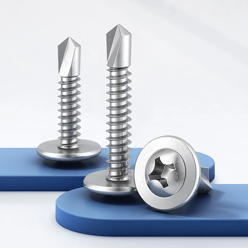 10pcs/lot 410 Stainless Steel Self-tapping TEK Screw Cross Phillips Self-drilling Screw For Metal Construction And Repair