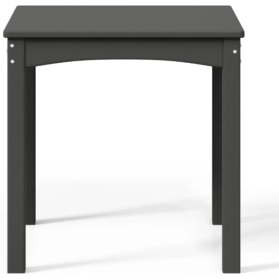 

24-Inch Wide HDPE Plastic Square Dinner Table for Durable Gray 's Outdoor Indoor Dining Table with Rounded Edges Weather-Resist
