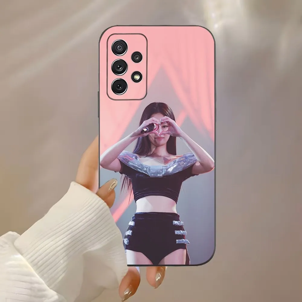 Kpop J-Jennie K-Kims-s Phone Case For Samsung Galaxy A91,A80,A73,A72 ,A71,A53A52,A32 ,A31A22,A21s,A20,Black Cover