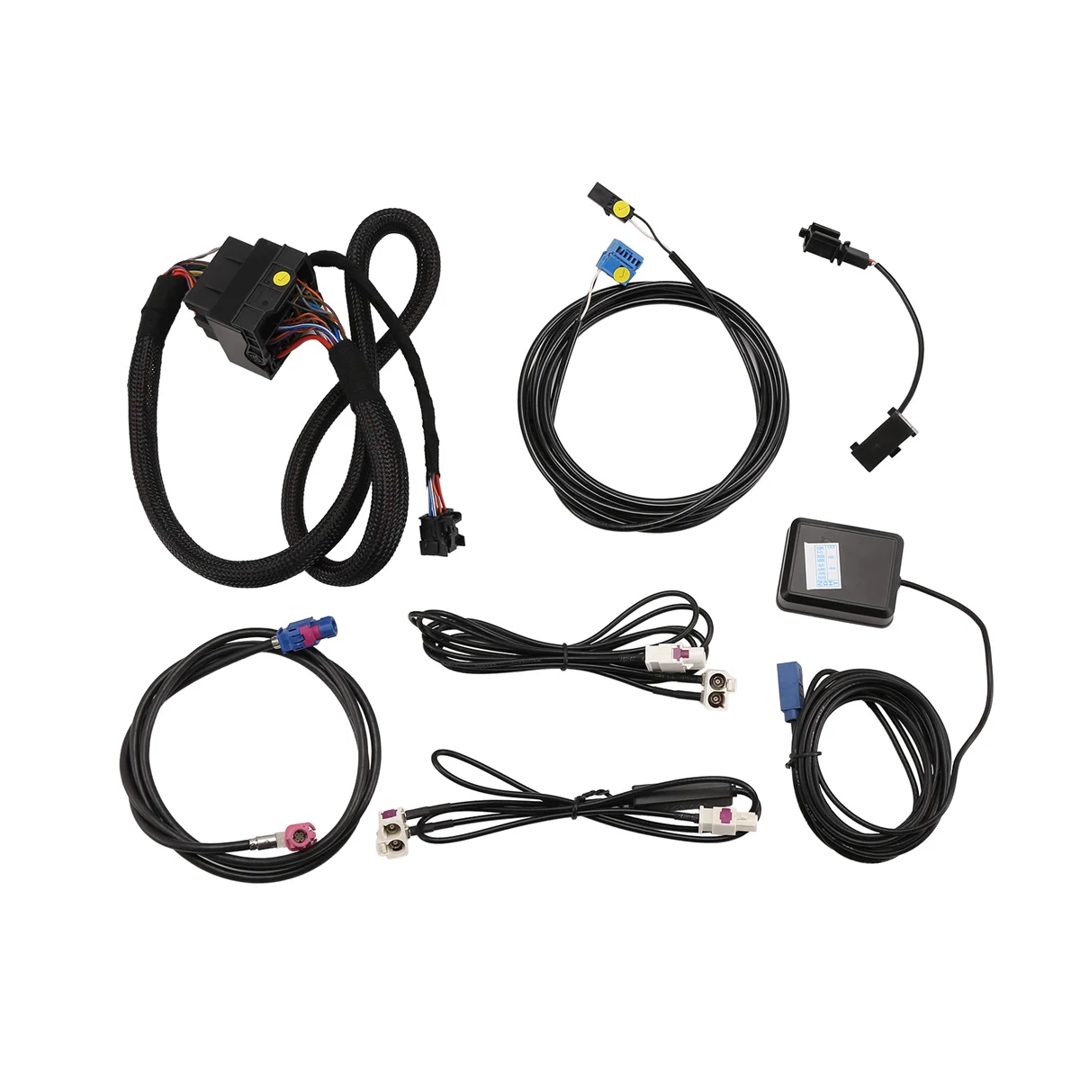 MIB2 STD2 ZR NAV Radio Cable Wire Harness Set with 2 to 2 Cable for Golf 7 MK7 B8 6C