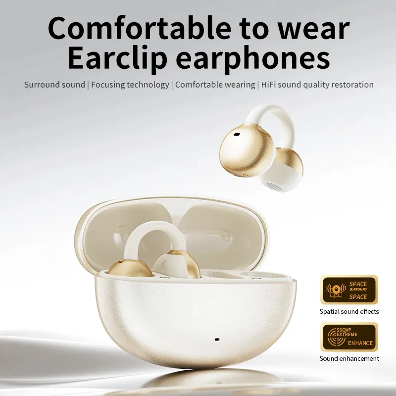 

Z72 HIFI Smart Translation Bluetooth Wireless Ear-clip Headphones AI Noise Cancelling Long Endurance Headsets For Music Sport